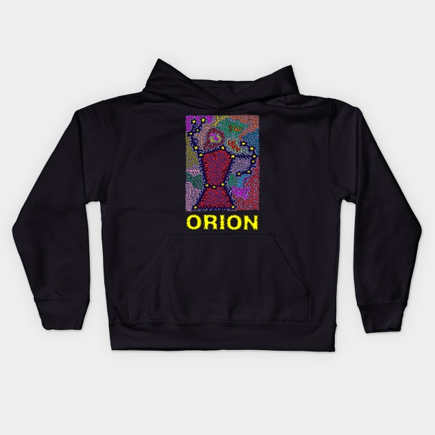 Constellation Orion Kids Hoodie by NightserFineArts